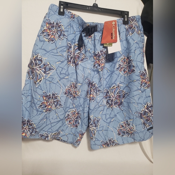 Columbia XCO Mens Blue Printed Shorts XL New with Tags - Picture 1 of 11